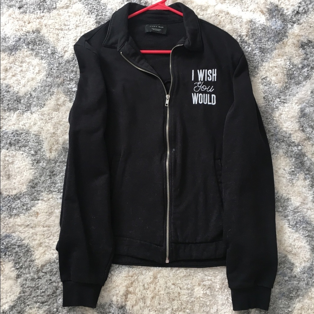 Zara black zip up